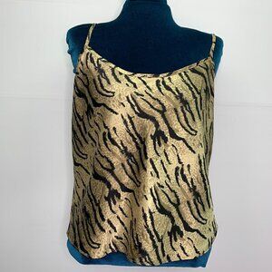 California Dynasty Camisole Top Medium Vintage Lingerie Animal Print